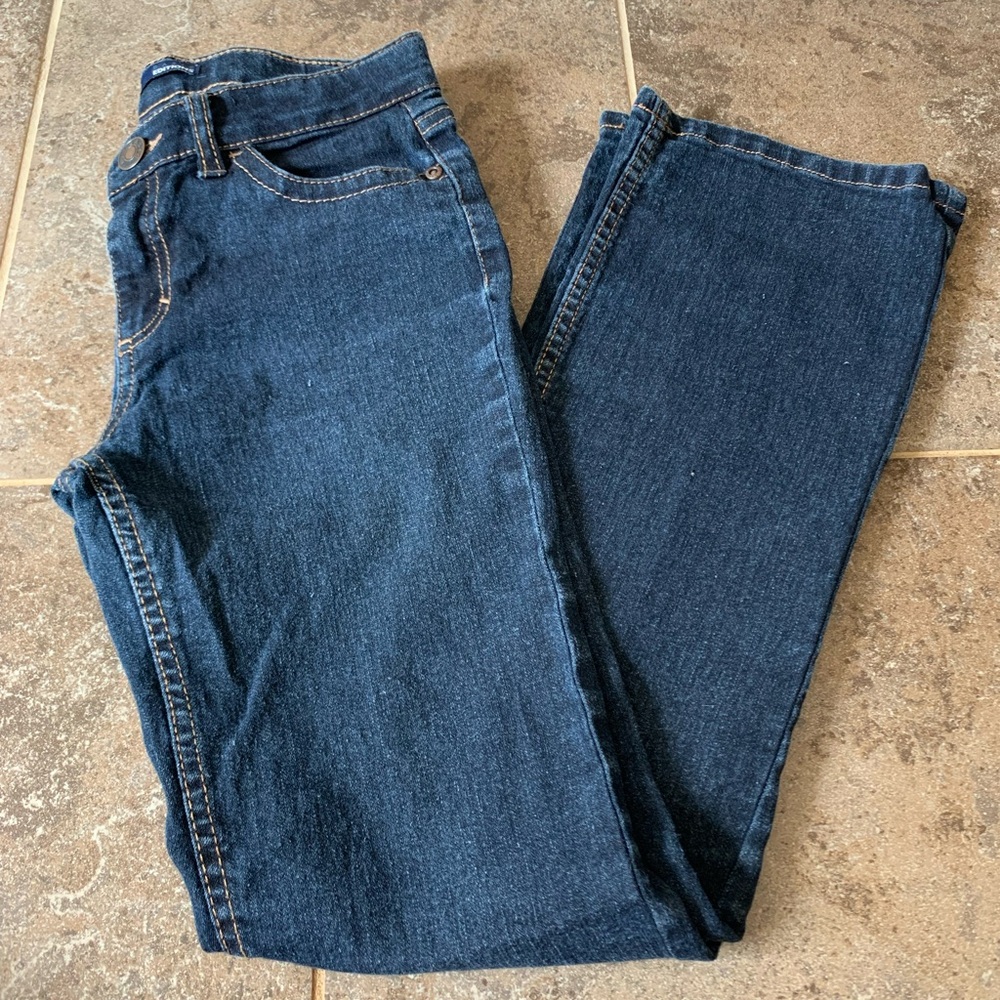 #29 GIRLS EUC BASIC EDITIONS BOOTCUT JEANS ADJ WAIST SIZE 12